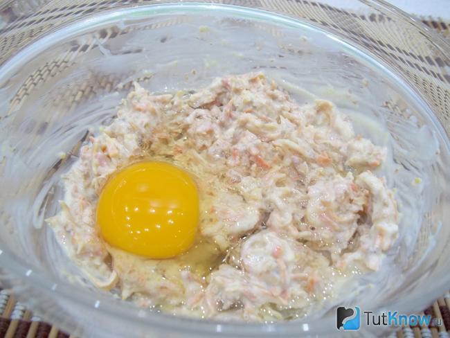 К моркови добавлены яйца