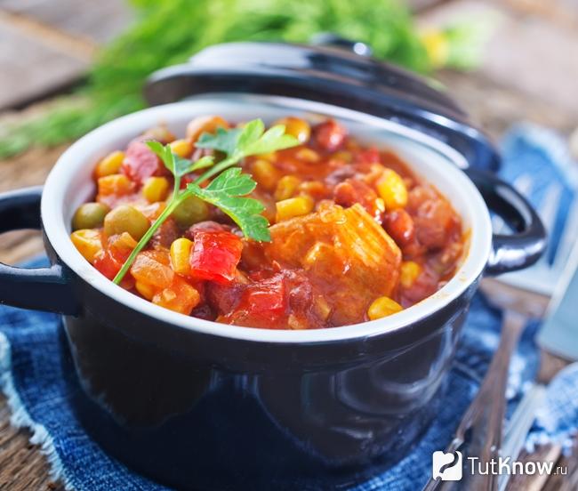Овощное рагу с топленым маслом