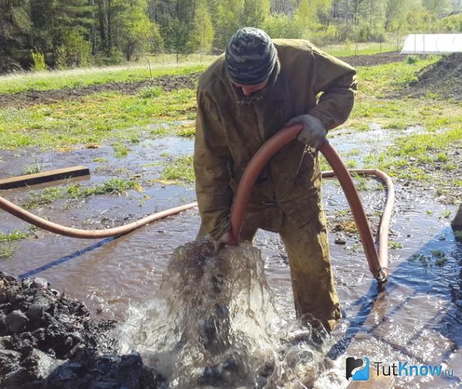 Промывка скважины водой