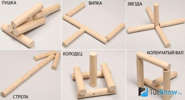 Деревянные конструкции для игры в городки
