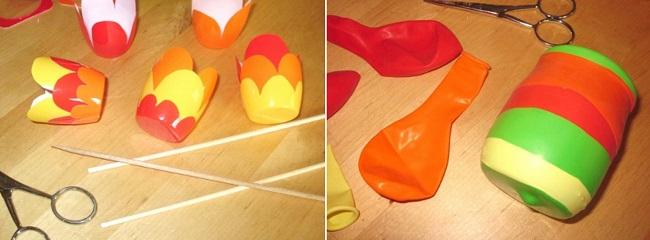 Банка обмотана надувными шариками