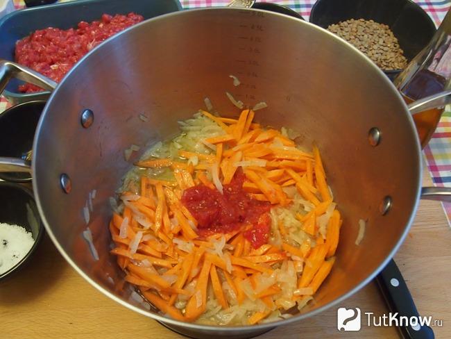 Овощи для приготовления чечевичного супа