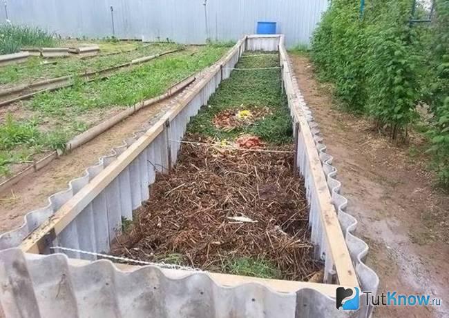 Крупная секция для складывания компоста