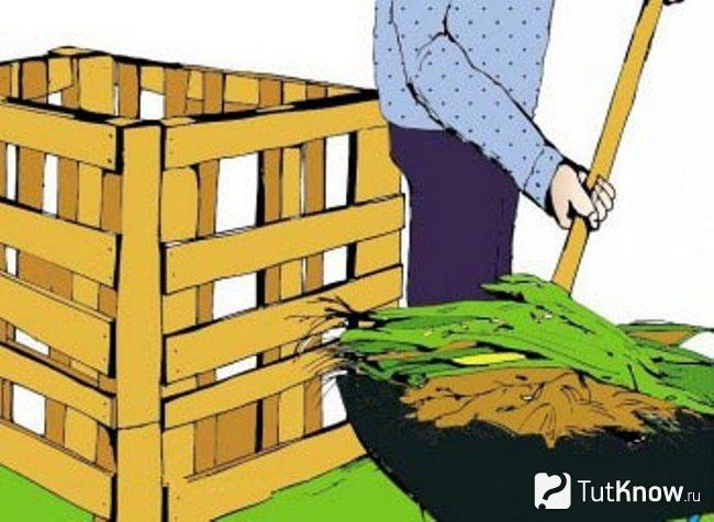 Рисунок компостера из поддонов