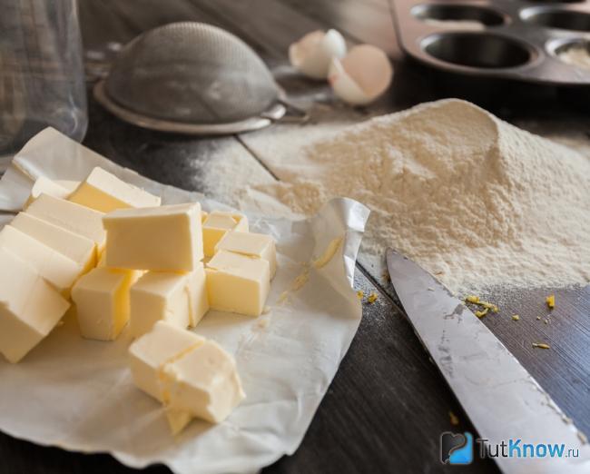 Ингредиенты для приготовления масляного печенья