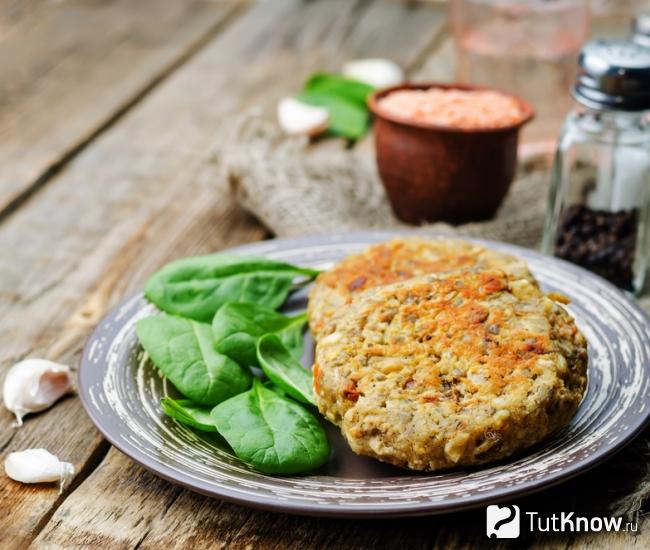 Чечевичные котлеты с маслом Гхи