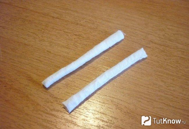 Две объемные заготовки из ткани