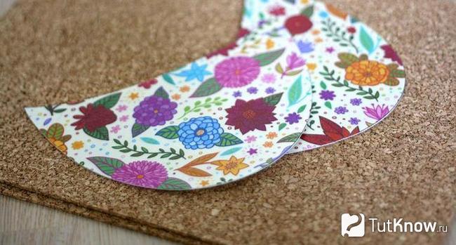 Элементы с рисунком для создания тапочек
