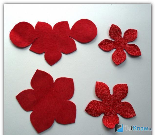 Кожаные заготовки для кольца и заколки