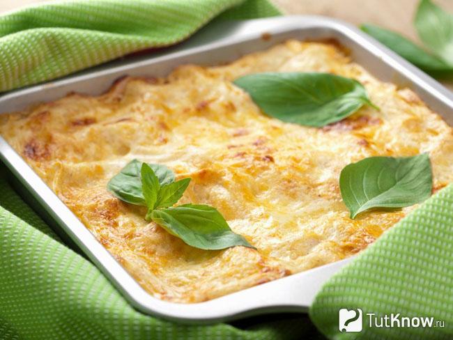 Лазанья с семгой и маскарпоне
