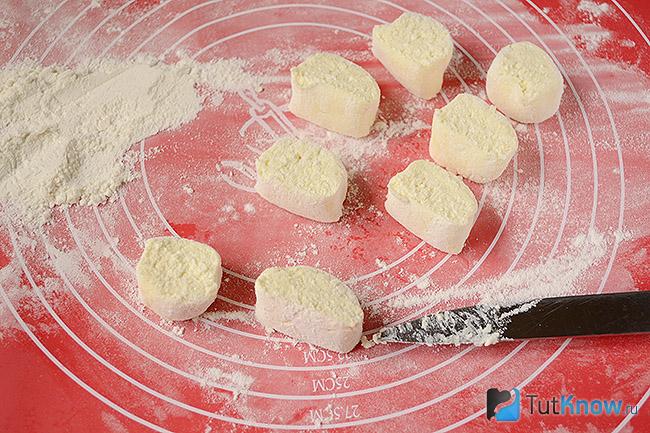Шайбочки из творожной колбаски