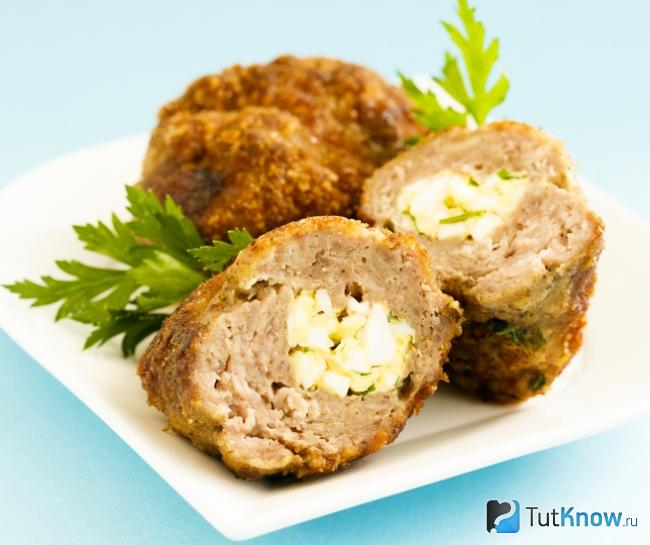 Быстрые зразы с яйцом