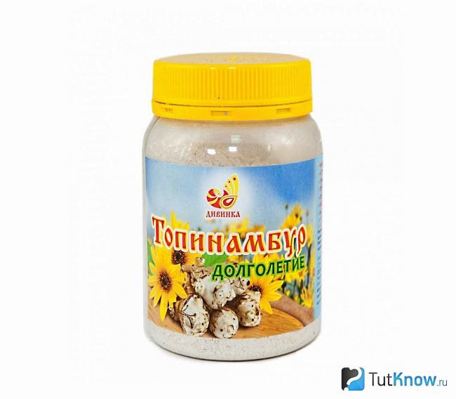 Высушенный порошок из топинамбура