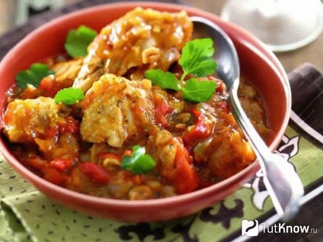 Чахохбили по-грузински из говядины с овощами