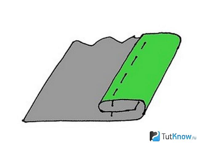 Подшивание полотна для тента