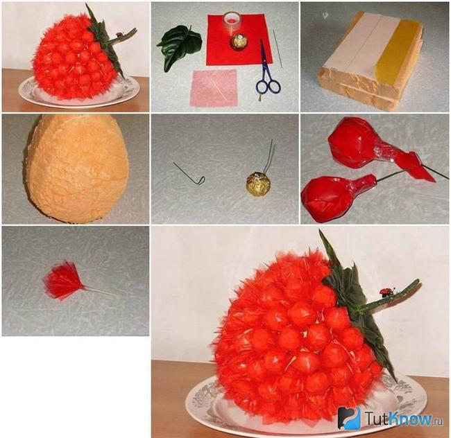 Ягода из конфет