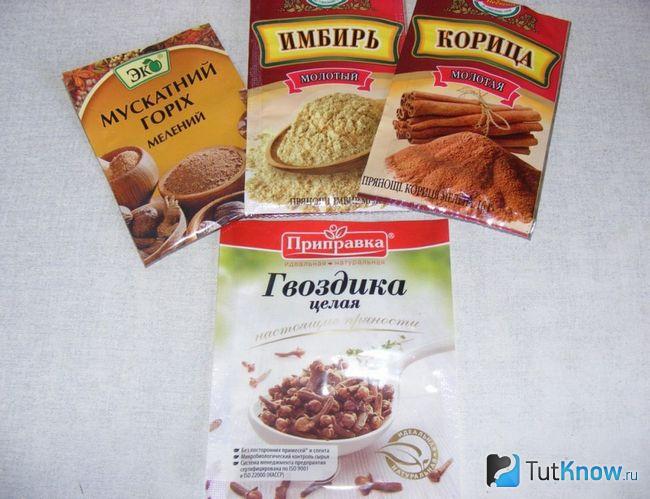 Пряности для приготовления пряничного домика