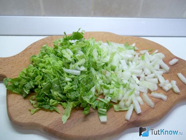 Пекинская капуста нашинкована
