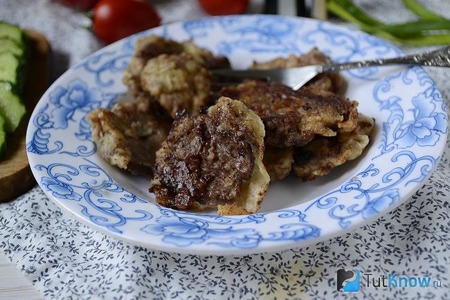 Куриные сердечки в кляре готовы к употреблению
