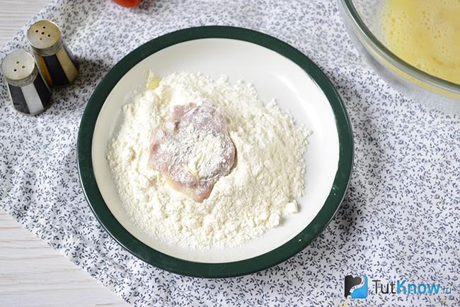 Куриное сердечко обваливается в муке