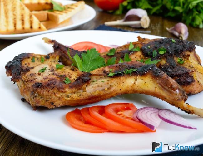 Запеченное кроличье мясо