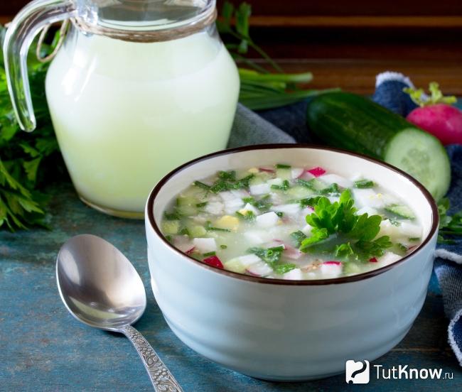 Окрошка на сыворотке