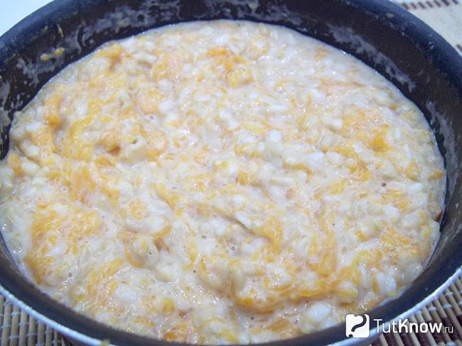 Готовая каша из овсянки и тыквы