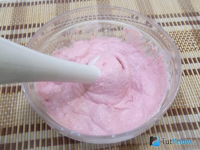 Продукты взбиты блендером