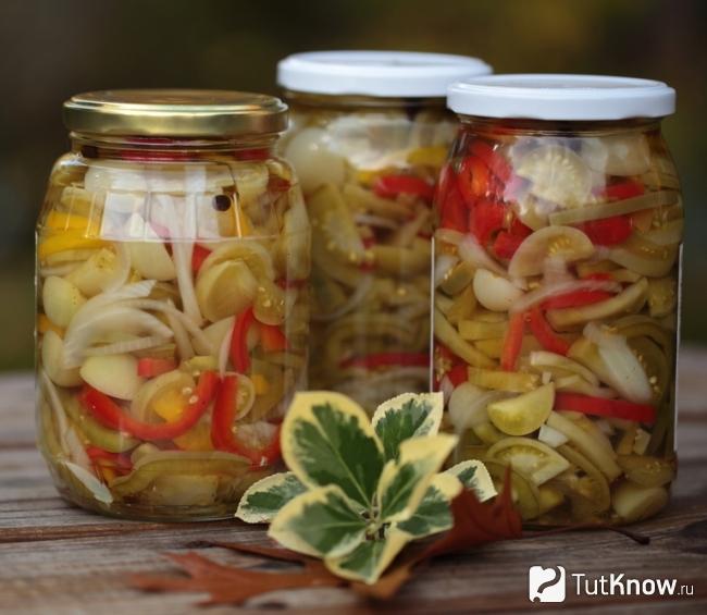 Маринованные зеленые помидоры по корейски