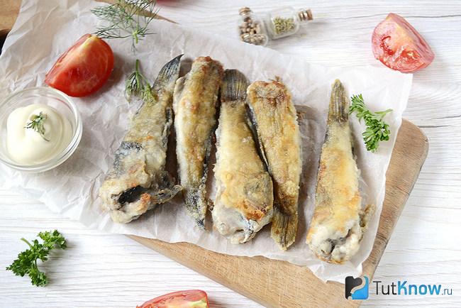 Жареные бычки готовы к употреблению