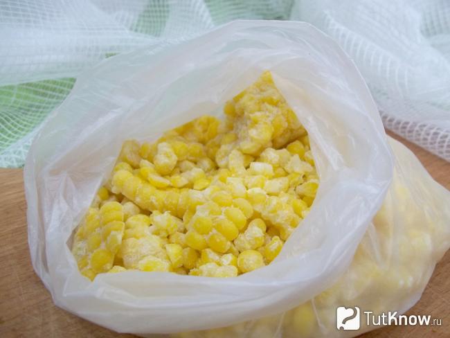 Готовая замороженная кукуруза в зернах