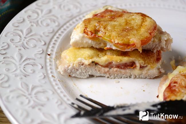 Как выглядит готовая куриная отбивная с сыром