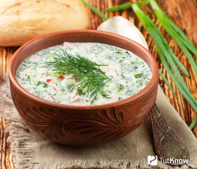 Окрошка на хлебном квасе