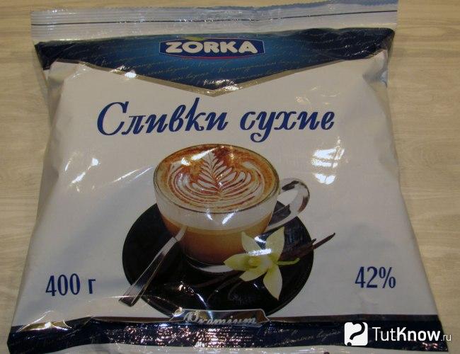 Сухие сливки из магазина