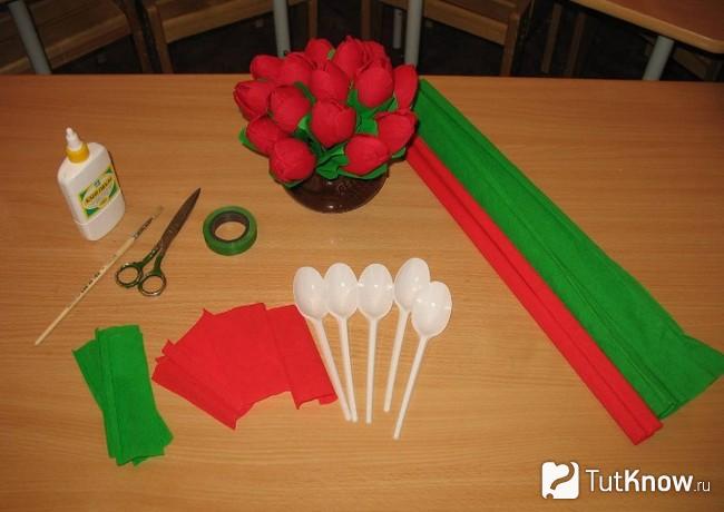 Материалы для создания бумажного букета