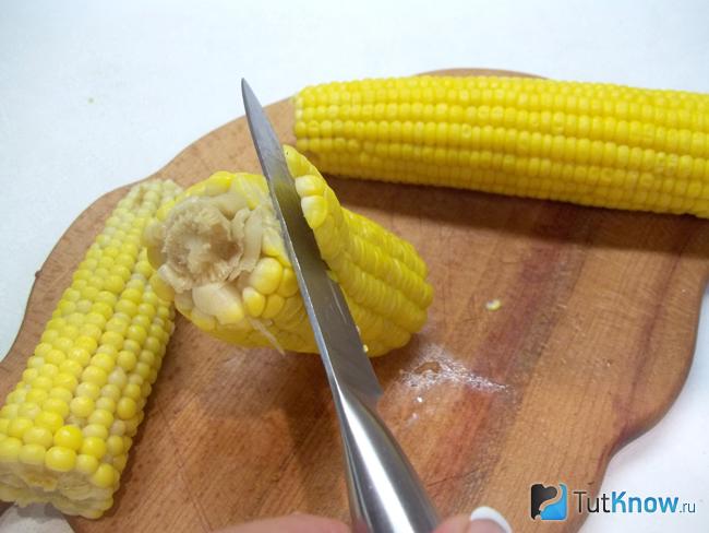 С початков срезаны зерна