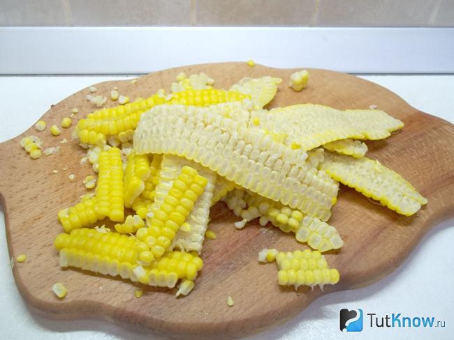 С початков срезаны зерна