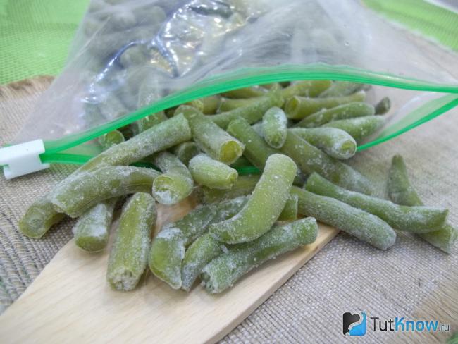 Готовая замороженная стручковая фасоль