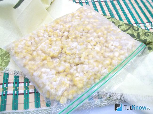 Готовая замороженная кукуруза в зернах