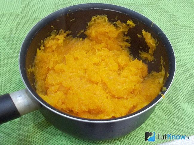 Тыква отварена и пюрирована