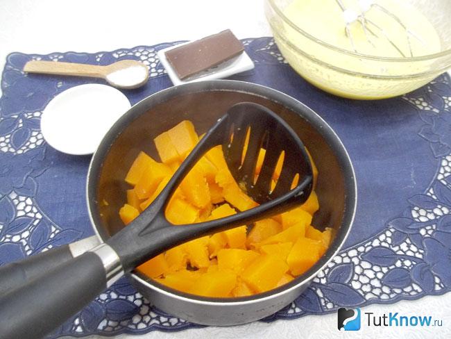 Тыква отварена и пюрирована
