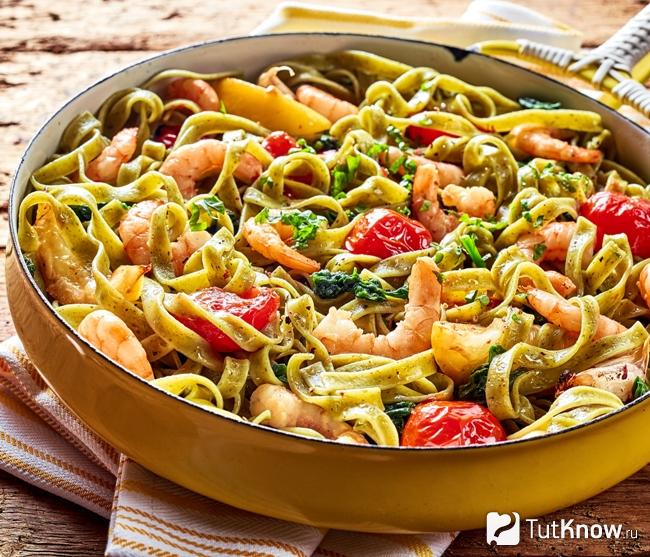 Паста с морепродуктами по-итальянски
