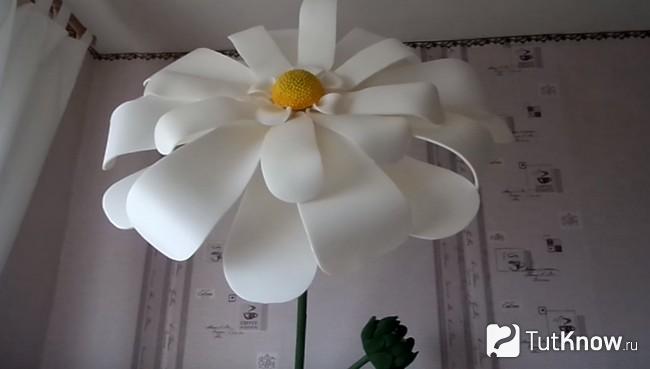 Большая самодельная ромашка из изолона
