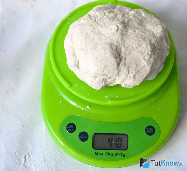 Вес заготовленной массы