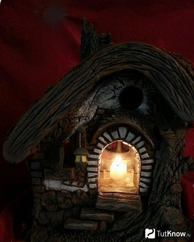 Вариант домика из солёного теста