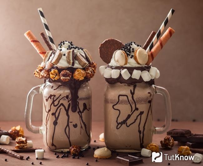 Молочный коктейль с маршмэллоу