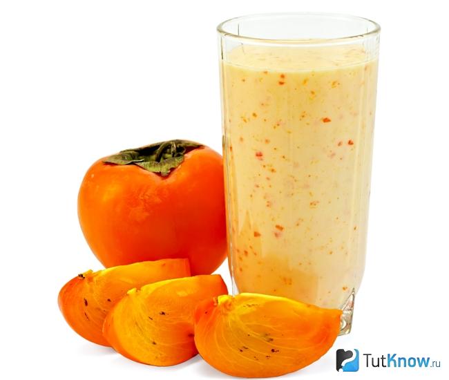 Молочный коктейль с хурмой