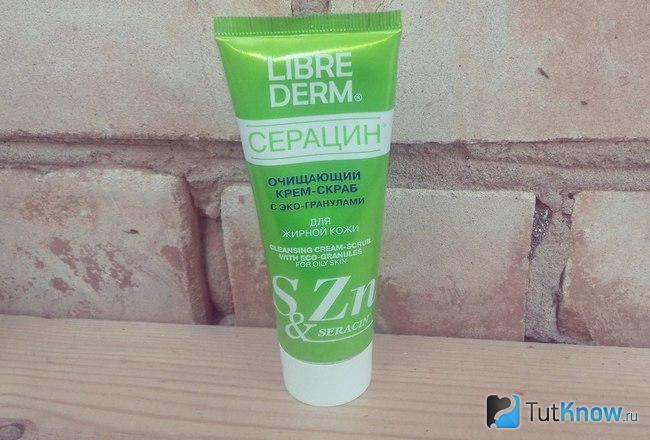 Флакон с кремом-скрабом Librederm Серацин