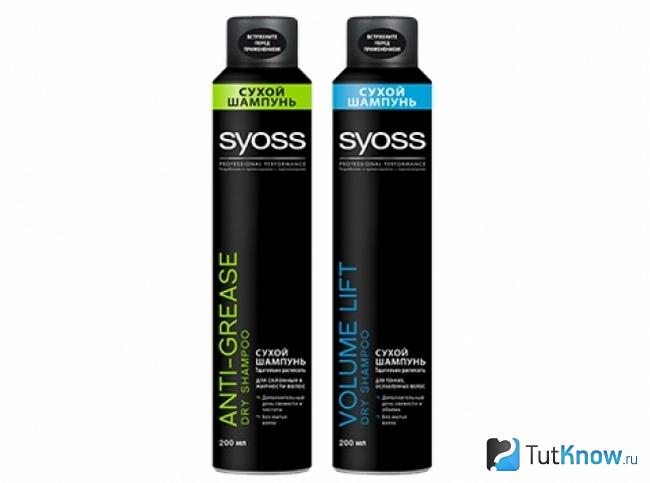 Два флакона с сухим шампунем SYOSS