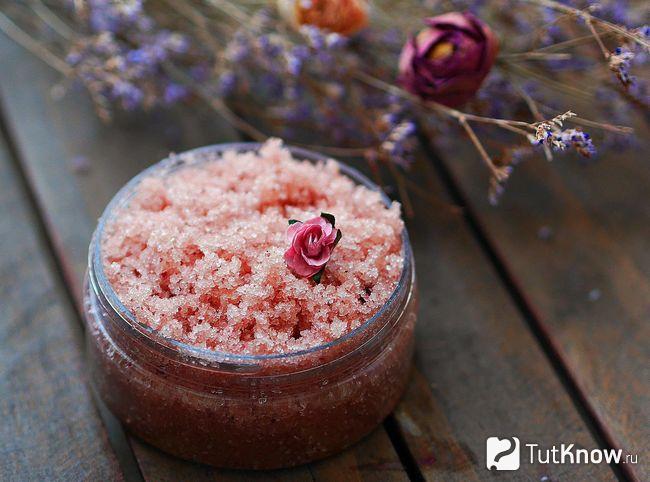 Баночка с сахарным скрабом для тела